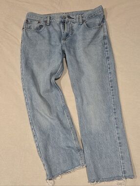 Levi’s 511 Light Wash Jeans Cutoff Hem W32 L30 Vintage Boyfriend Fit